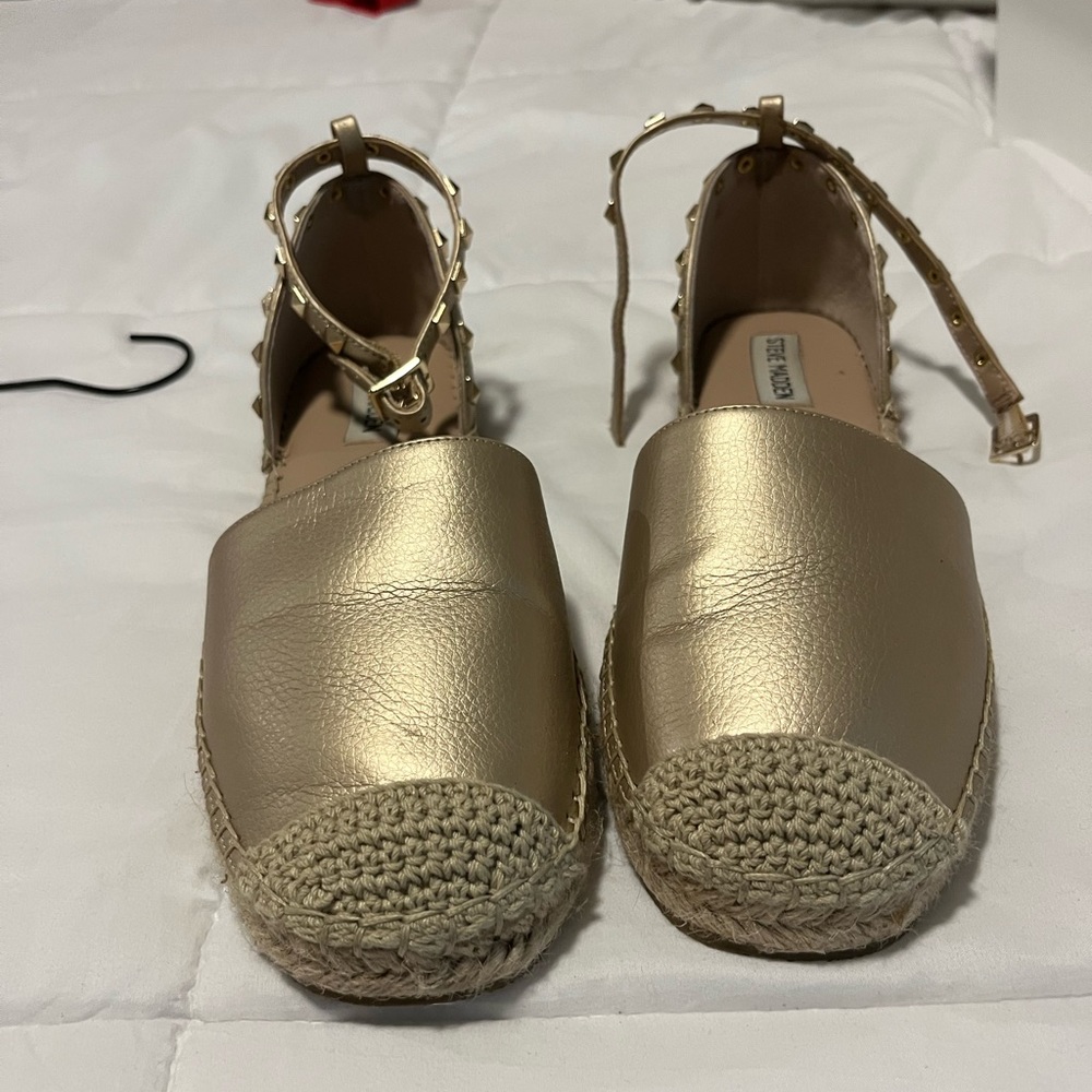 Steve Madden Golden Studded  Espadrilles